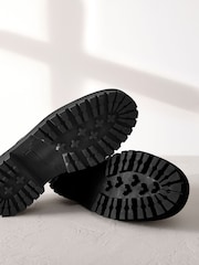 Black Premium Leather Chunky Lace-Up Shoes - Image 4 of 4