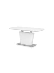 Julian Bowen Grey Velvet Como High Gloss Extending Table - Image 2 of 6
