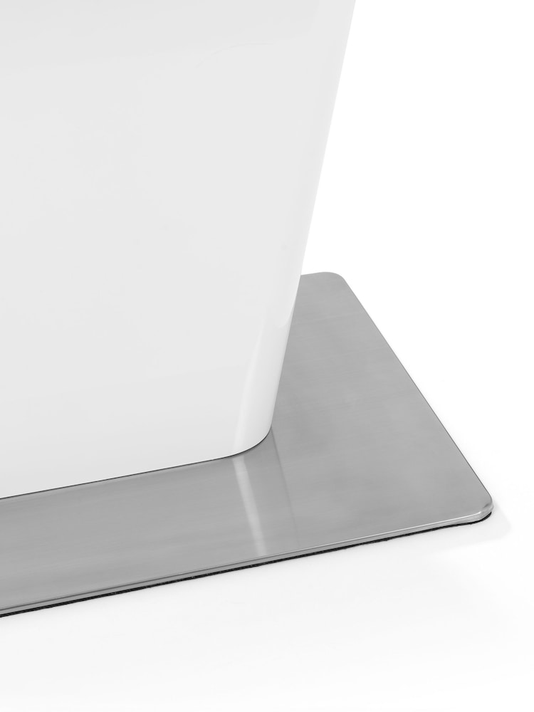 Julian Bowen Grey Velvet Como High Gloss Extending Table - Image 6 of 6