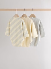 Szürke/Krémszínű - Baby Long Sleeve Bodysuits 3 Pack (0mths-2yrs) - 13/ 2 kép