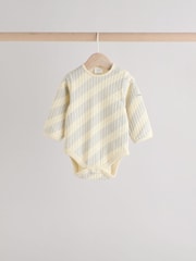 Szürke/Krémszínű - Baby Long Sleeve Bodysuits 3 Pack (0mths-2yrs) - 13/ 3 kép