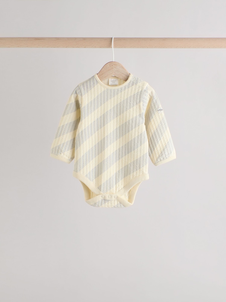 Grau/Creme - Langarm-Bodys für Babys im 3er-Pack (0 Monate bis 2 Jahre) - Image 3 of 13