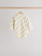 Szürke/Krémszínű - Baby Long Sleeve Bodysuits 3 Pack (0mths-2yrs) - 13/ 4 kép