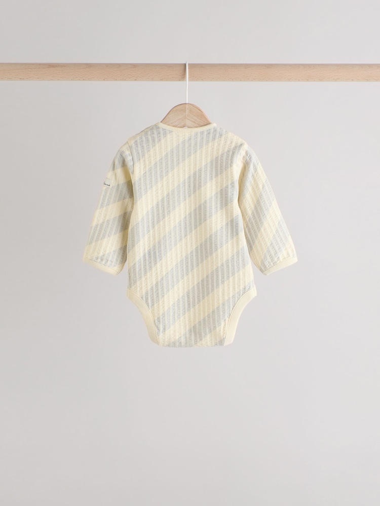 Grau/Creme - Langarm-Bodys für Babys im 3er-Pack (0 Monate bis 2 Jahre) - Image 4 of 13