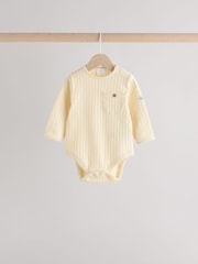 Szürke/Krémszínű - Baby Long Sleeve Bodysuits 3 Pack (0mths-2yrs) - 13/ 5 kép