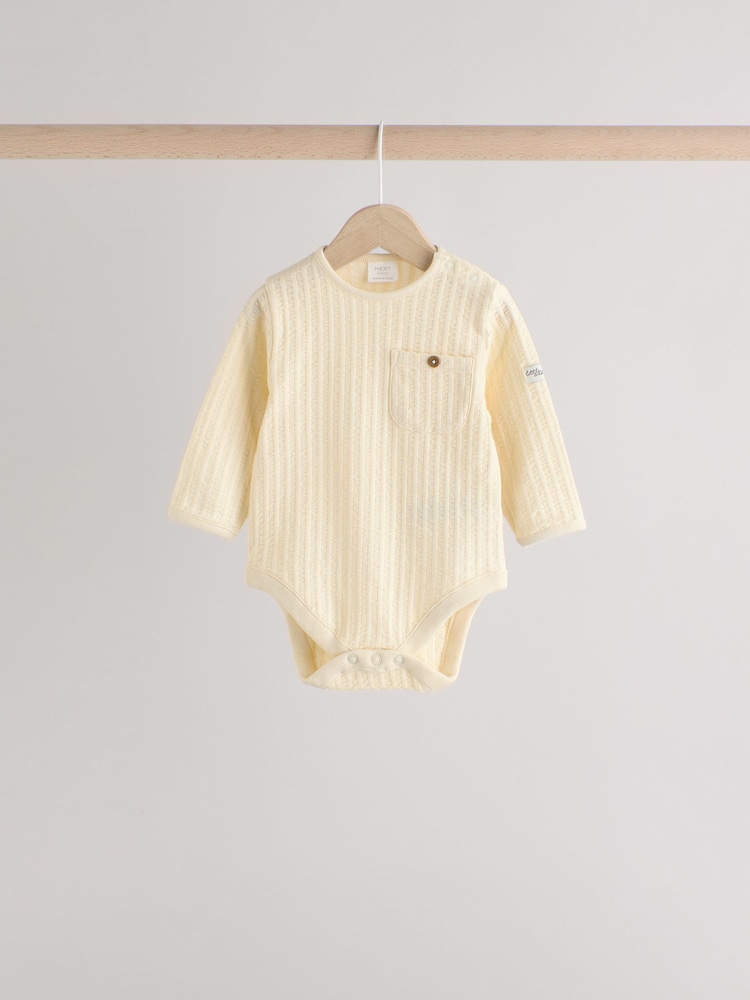 Grau/Creme - Langarm-Bodys für Babys im 3er-Pack (0 Monate bis 2 Jahre) - Image 5 of 13