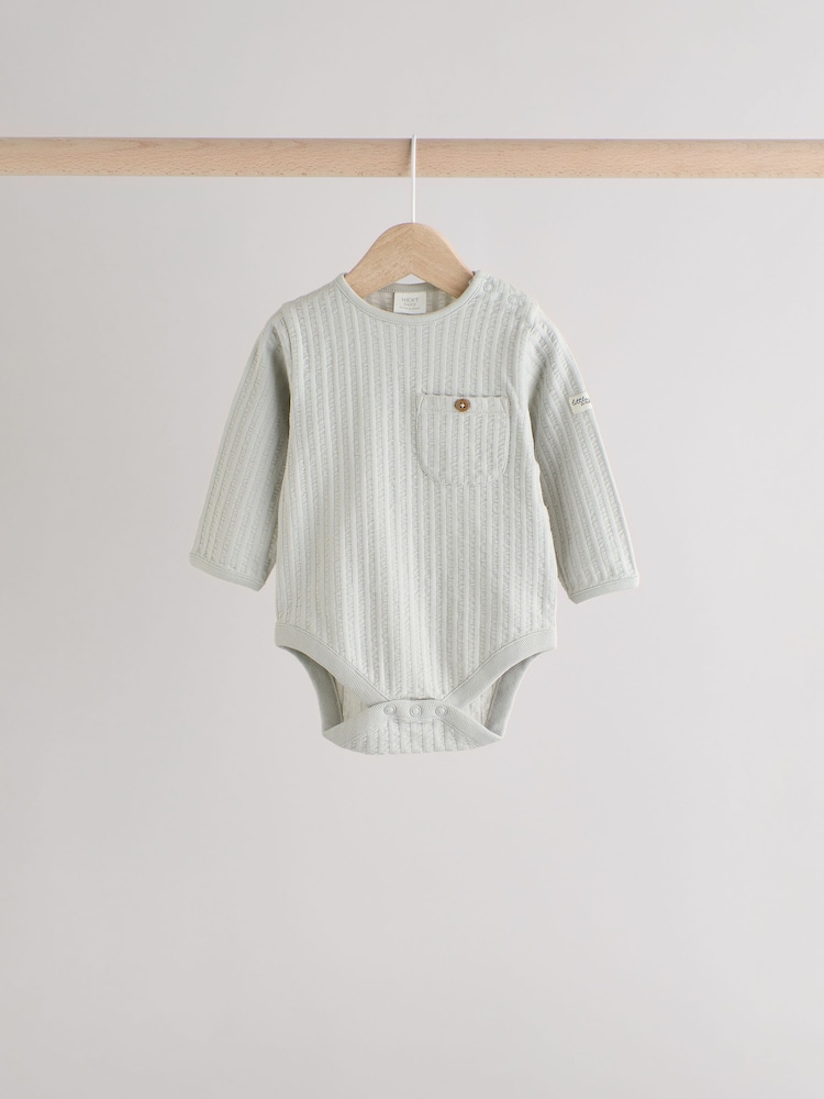 Grau/Creme - Langarm-Bodys für Babys im 3er-Pack (0 Monate bis 2 Jahre) - Image 6 of 13