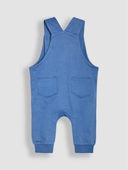 JoJo Maman Bébé Blue Construction Vehicle Appliqué Dungarees & Top Set - Image 3 of 6