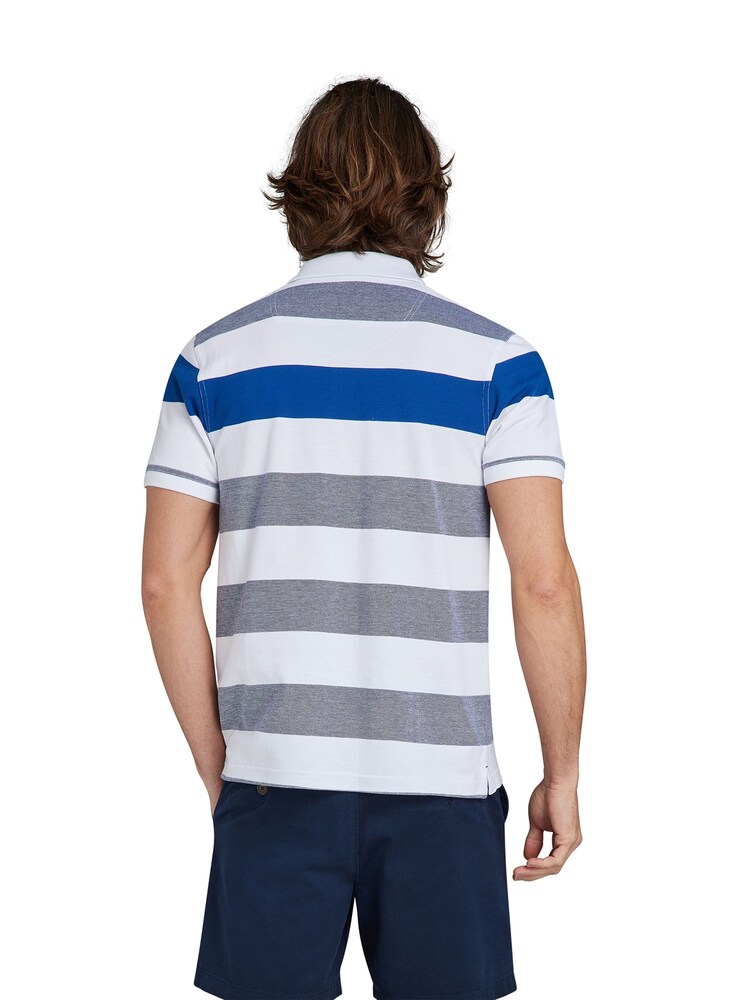 Raging Bull Blue Birdseye Stripe Polo Shirt - Image 2 of 7
