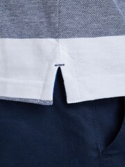 Raging Bull Blue Birdseye Stripe Polo Shirt - Image 3 of 7