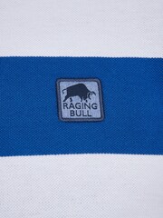Raging Bull Blue Birdseye Stripe Polo Shirt - Image 5 of 7