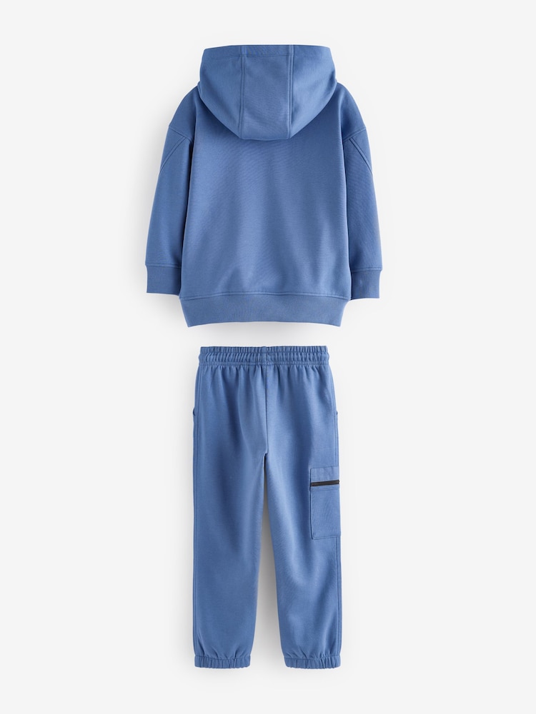 Blue Utility style Hoodie & Joggers Set (3-16yrs) - Image 2 of 4