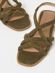 FatFace Estelle Green Suede Strap Sandals - Image 3 of 3