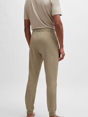 Beige - BOSS Jogginghose aus elastischer Baumwolle mit Logostickerei - Bild 3 von 5