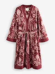 Laura Ashley Burgundy Red Josette Dressing Gown - Image 1 of 5