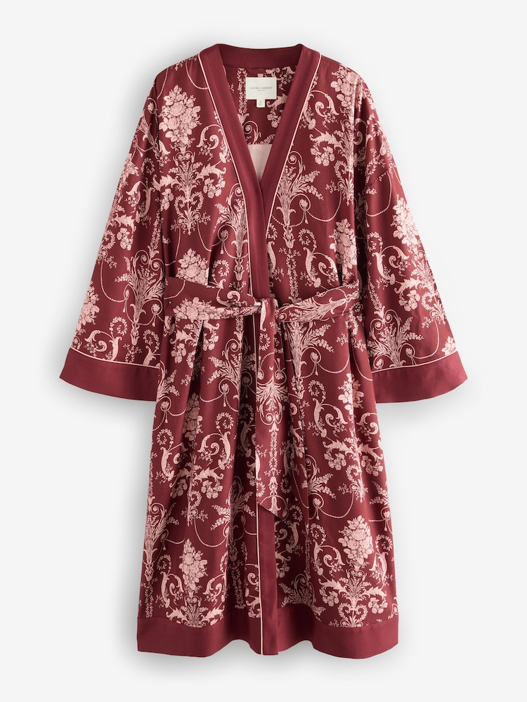 Laura Ashley Burgundy Red Josette Dressing Gown - Image 1 of 5 Laura Ashley Burgundy Red Josette Dressing Gown - Image 1 of 5