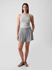 Gap Grey 365 High Waisted Shorts - Image 4 of 5