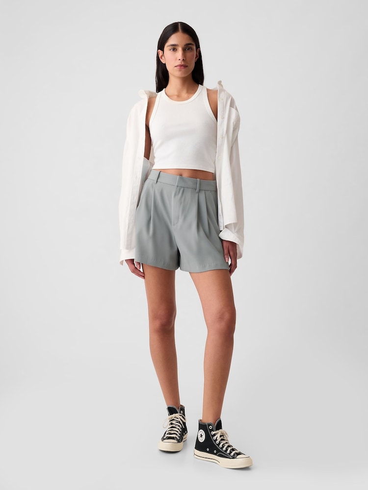 Gap Grey 365 High Waisted Shorts - Image 5 of 5