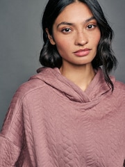Blush Pink Quilted Washed Hoodie - Image 3 of 8