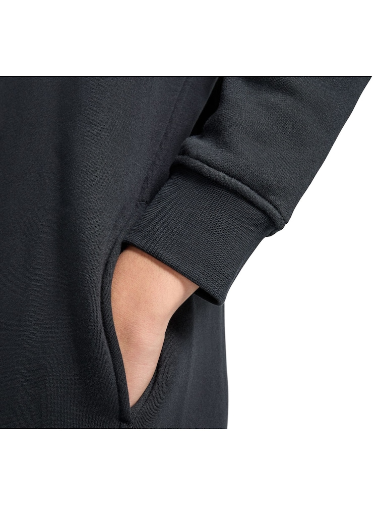 Converse Black Longline Embroidery Hoodie Dress - Image 6 of 7