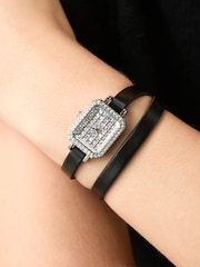 Black Sparkle Wrap Around Watch - Image 2 of 5