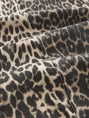Leopard Print 100% Cotton Denim Midi Skirt - Image 6 of 6