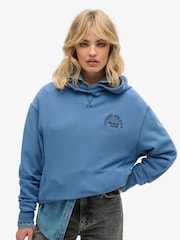 Superdry Blue Athletic Essential Hoodie - Image 1 of 6