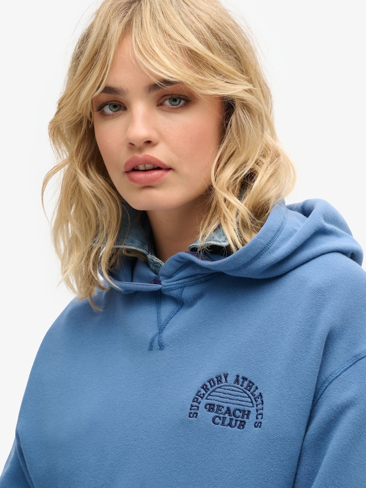 Superdry Blue Athletic Essential Hoodie - Image 2 of 6
