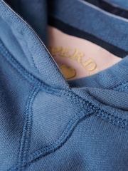 Superdry Blue Athletic Essential Hoodie - Image 4 of 6
