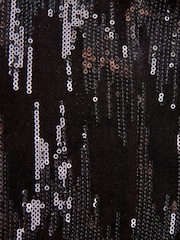 Black Slim Fit Sequin Blazer - Image 10 of 10