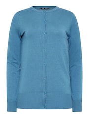 Long Tall Sally Blue Crew Neck Cardigan - Image 5 of 5