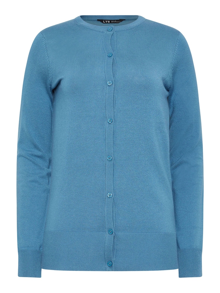 Long Tall Sally Blue Crew Neck Cardigan - Image 5 of 5