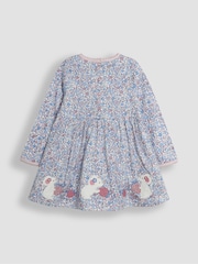 JoJo Maman Bébé Pink Mouse Appliqué Ditsy Floral Dress - Image 2 of 3