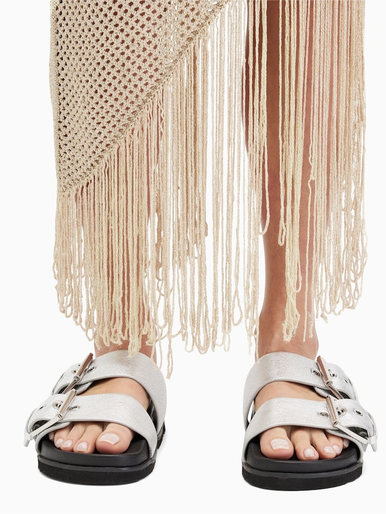 AllSaints Silver Sian Sandals - Image 1 of 6
