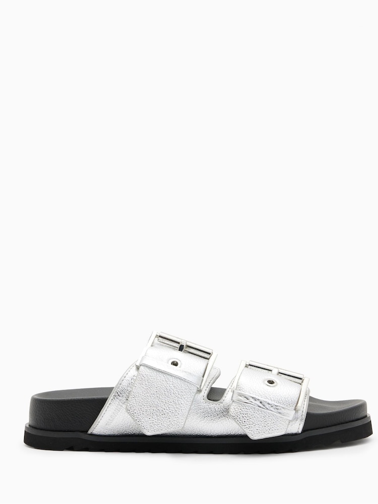 AllSaints Silver Sian Sandals - Image 2 of 6