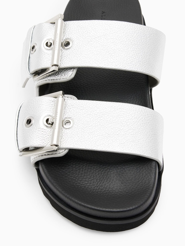 AllSaints Silver Sian Sandals - Image 6 of 6