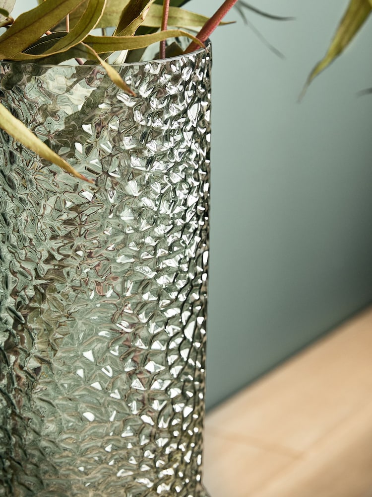 Green Textured Glass Large Vase - Image 2 of 4
