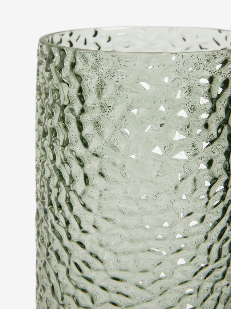 Green Textured Glass Large Vase - Image 4 of 4
