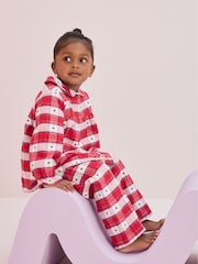 Red Check Button Through 100% Cotton Pyjamas (9mths-10yrs) - Image 1 of 7