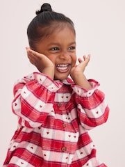Red Check Button Through 100% Cotton Pyjamas (9mths-10yrs) - Image 3 of 7