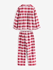 Red Check Button Through 100% Cotton Pyjamas (9mths-10yrs) - Image 5 of 7