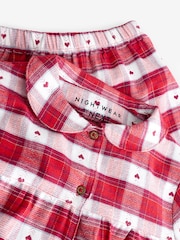 Red Check Button Through 100% Cotton Pyjamas (9mths-10yrs) - Image 6 of 7