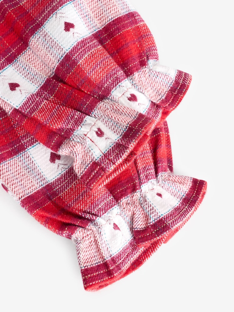 Red Check Button Through 100% Cotton Pyjamas (9mths-10yrs) - Image 7 of 7