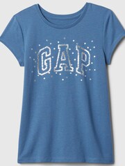 Gap Blue Graphic Crew Neck Short Sleeve T-Shirt (4-13yrs) - Image 1 of 2