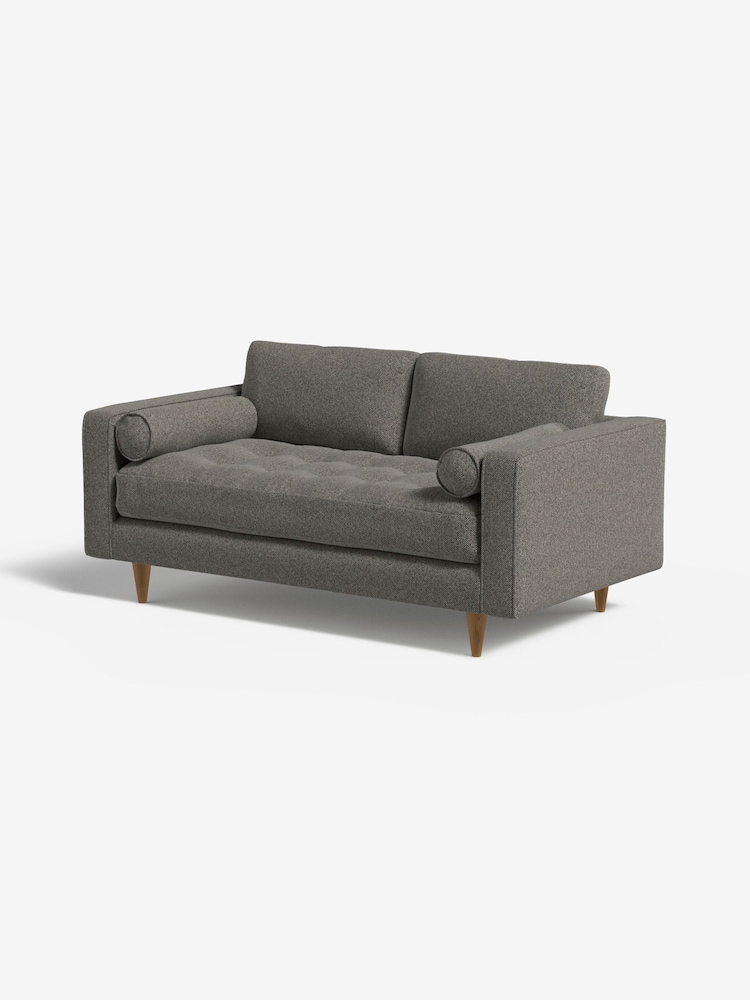 MADE.COM Basket Weave Dark Natural Scott 2 Seater Sofa - Image 1 of 3