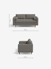MADE.COM Basket Weave Dark Natural Scott 2 Seater Sofa - Image 3 of 3