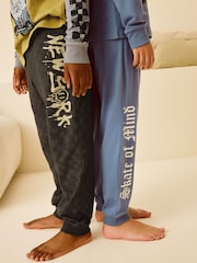 Citrine Jaune/Pourpre damier - Lot de 2 pyjamas à manches longues (3-16ans) - Image 4 de 10