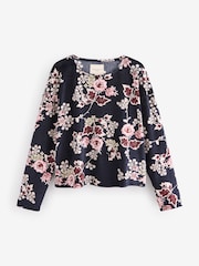 Laura Ashley Navy Paisley Velour Pyjamas - Image 7 of 11
