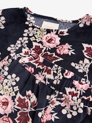 Laura Ashley Navy Paisley Velour Pyjamas - Image 9 of 11
