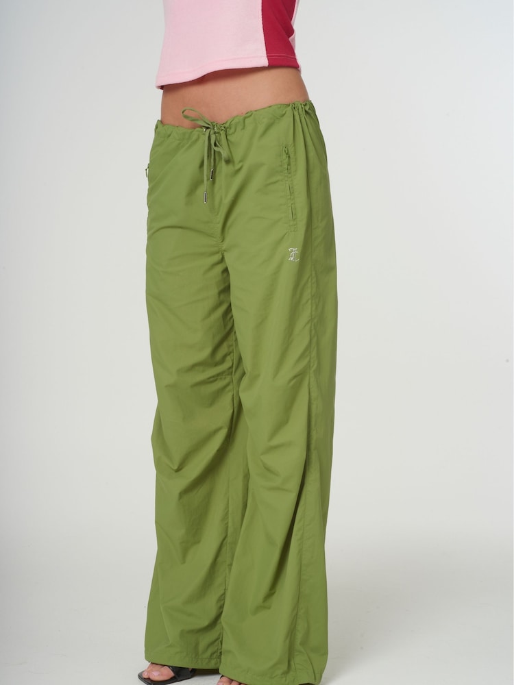 Juicy Couture Green Ayla Parachute Joggers - Image 1 of 8